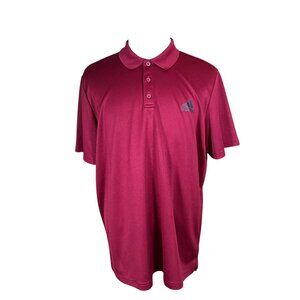 Adidas Men's Maroon Short Sleeve Polo Shirt Size XL